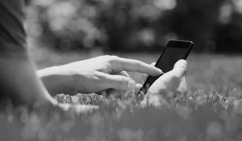 Mobile phone user