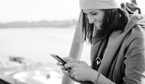 Mobile phone user